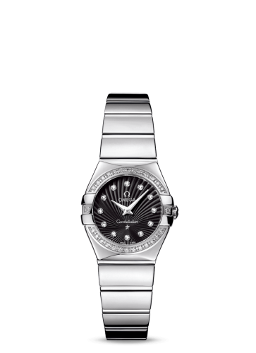 Omega Constellation Quartz 24 Polished Stainless Steel / Diamond / Black Supernova
